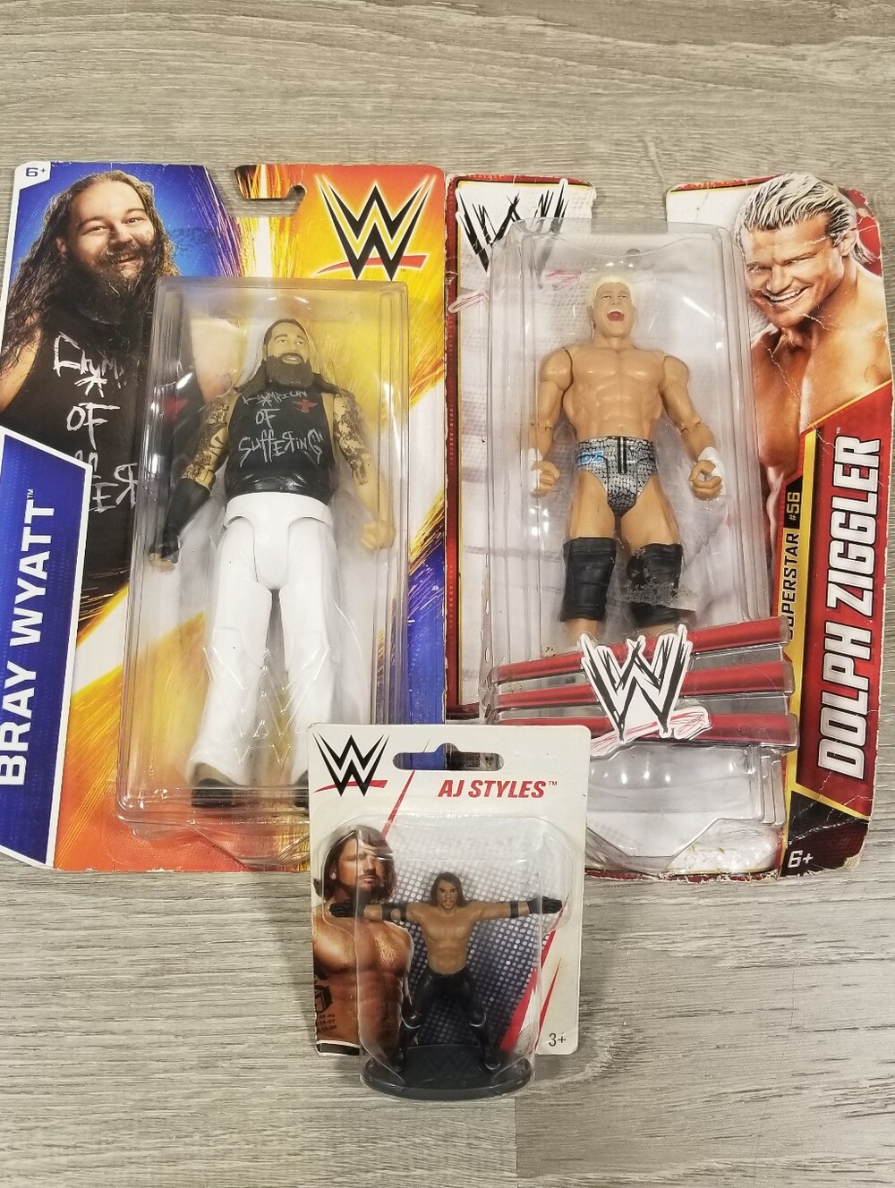 WWE Wrestling Figure Lot Bray Wyatt Dolph Ziggler AJ Styles NIB